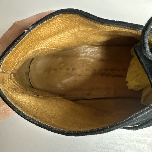 Dieter Kuckelkorn Black Suede Laced Ankle Boots Size 4.5 EUR 35 Made in Germany - Picture 9 of 11